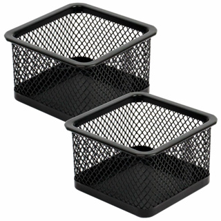 Kit 2 Porta Clips Quadrado Preto Organizador Aramado Mesa Objetos em Oferta na Shopee