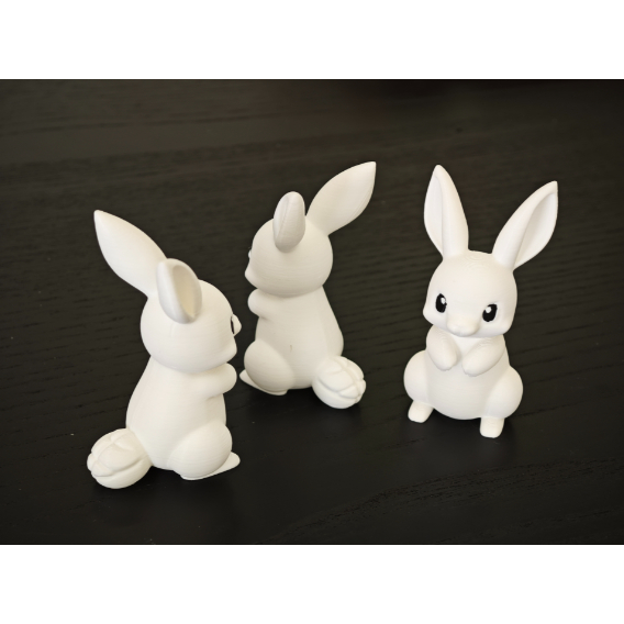 (KIT COM 04)Coelhinho Decorativo em Impressão 3D para Mesa ou Estante -Enfeite Coelhinho Decorativo em Impressão 3D