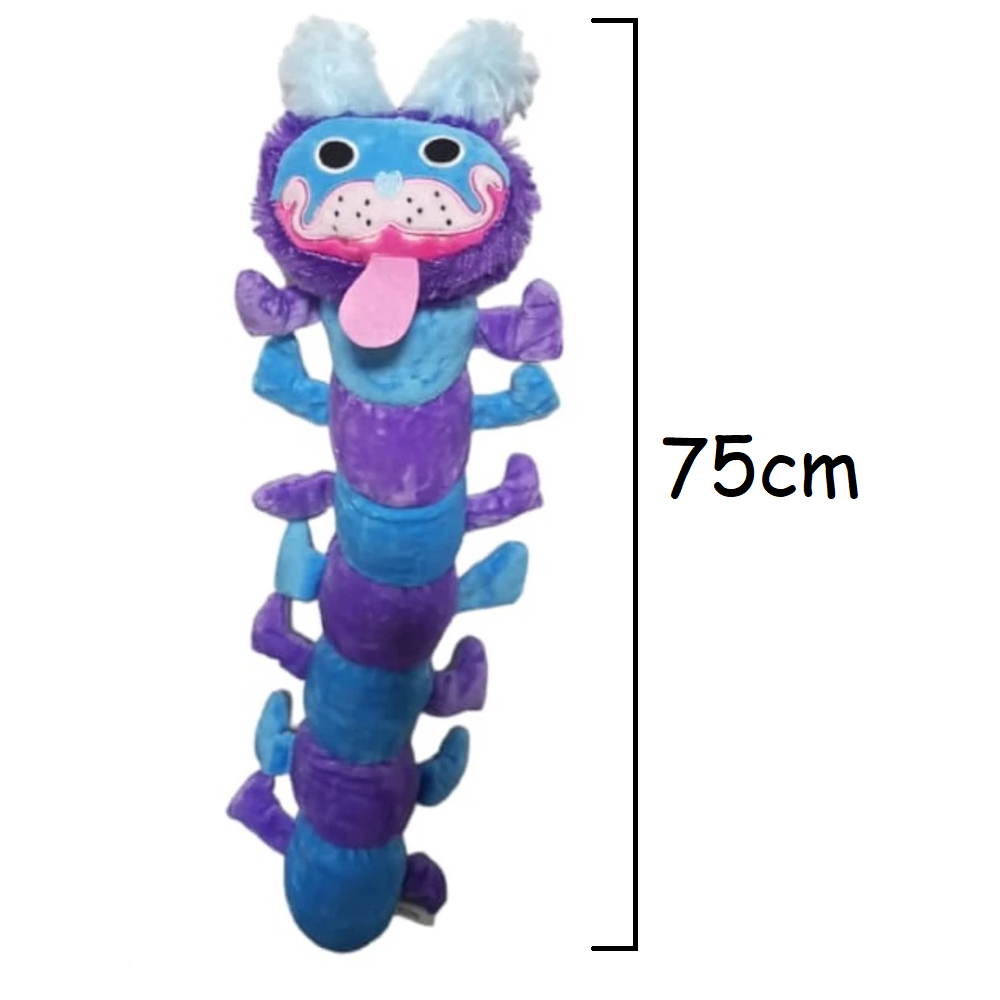 PJ Pug a Pillar Pelúcia 75cm - Poppy Playtime Pug-a-pillar Papoula Crianças Pillar Plush Brinquedo Centopéia Rolo Xuxão