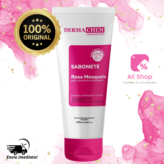 Sabonete Facial Ultra Hidratante Rosa Mosqueta Dermachem 100ml