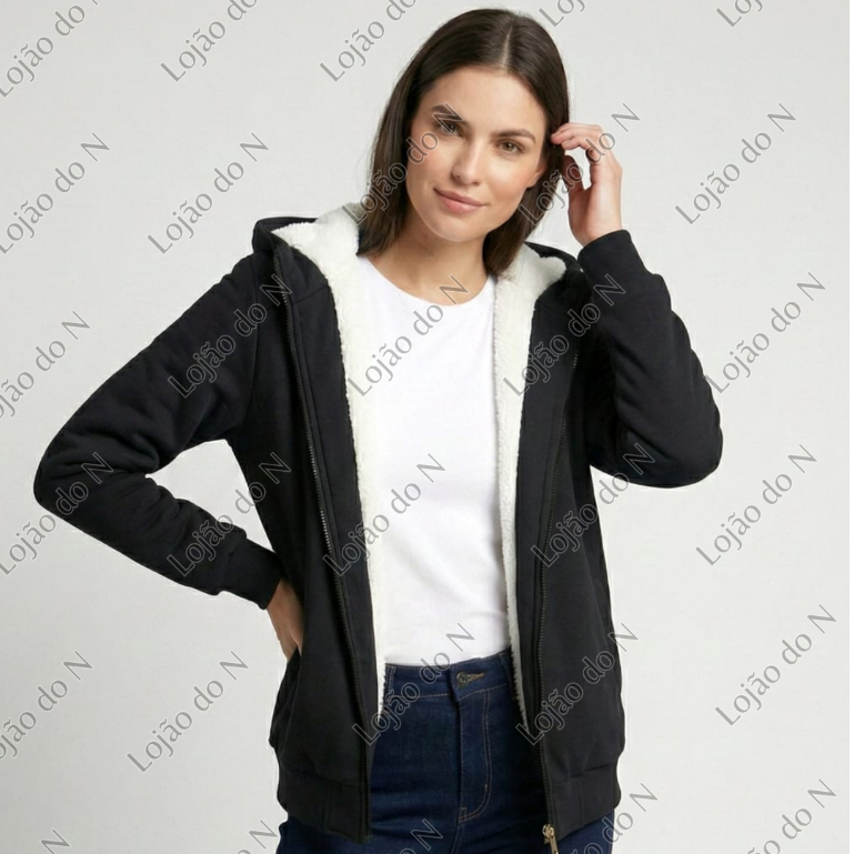 Moletom Feminino Peluciada Blusa De Frio Moda De Inverno Lançamento em Oferta na Shopee