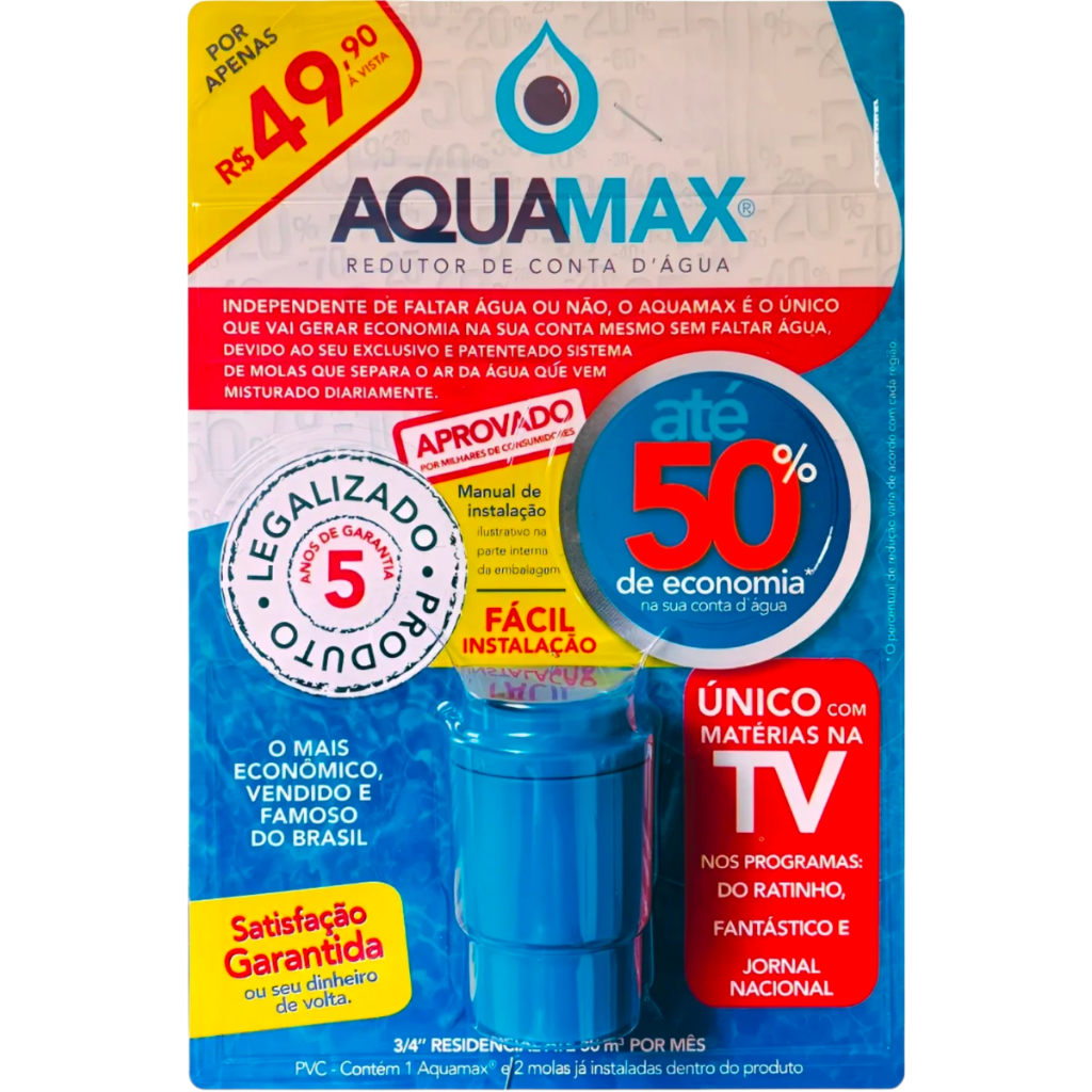 Bloqueador De Ar Redutor De Conta D'água - Aquamax Original