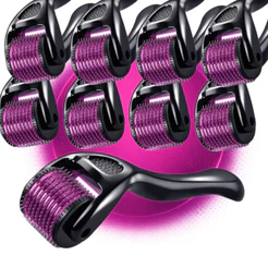 Kit 10 DermaRoller MicroAgulhamento Rolo Agulha System 540 Original Anvisa Preencher Falha Cabelo e Barba Tirar Cicatriz