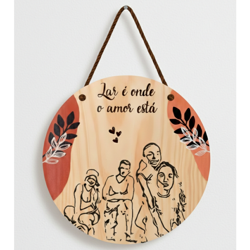 Placa Decorativa Porta Decorativo Personalizado com Foto Desenho Rascunho 20cm Personalizado Casa e Decoração