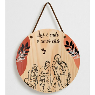 Placa Decorativa Porta Decorativo Personalizado com Foto Desenho Rascunho 20cm Personalizado Casa e Decoração