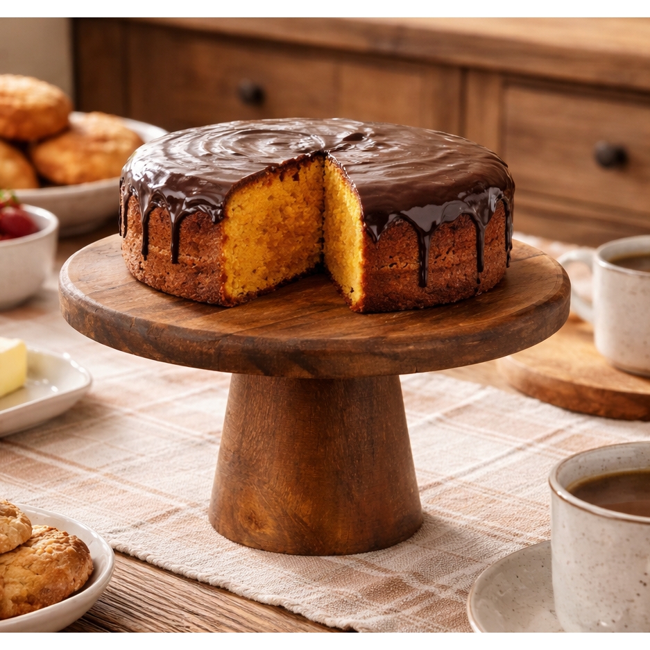 Boleira Cogumelo Rústica Madeira Decoração Festa Mesa Doce Bandeja Redonda Pequena