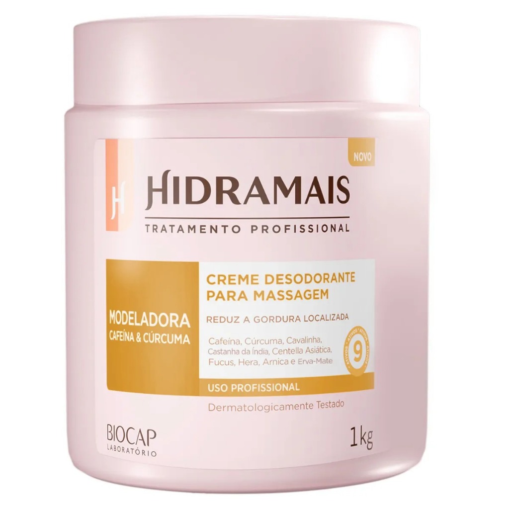 Creme para Massagem Modeladora Cafeína e Cúrcuma HidraMais 1 kg
