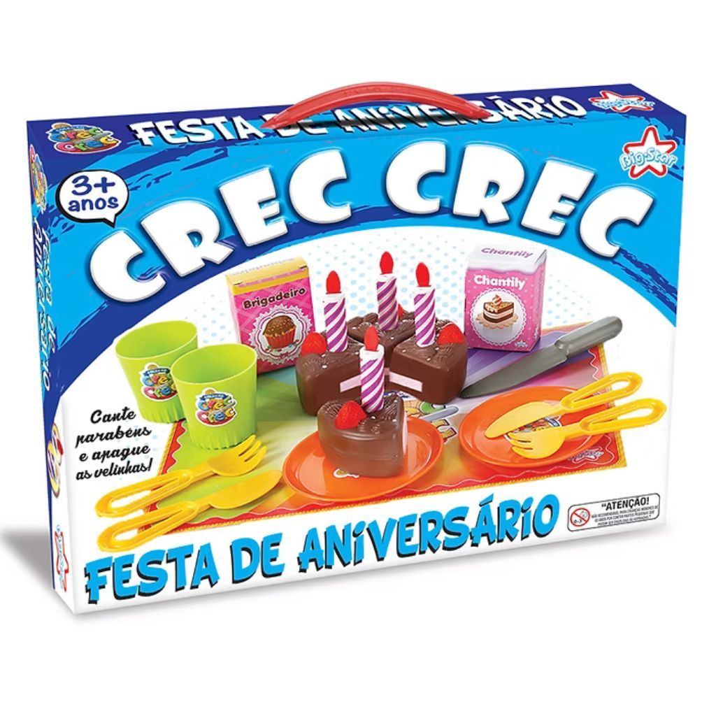 Brinquedo Faz De Conta Crec Crec - Festa De Aniversário - Big Star em Oferta na Shopee