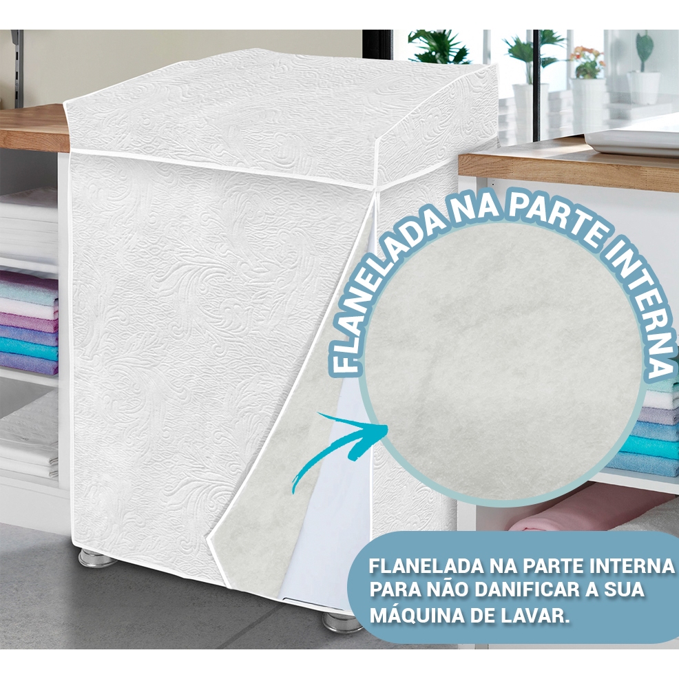 Capa Maquina de Lavar Flanelada Brastemp Consul Eletrolux Todos os Tamanhos