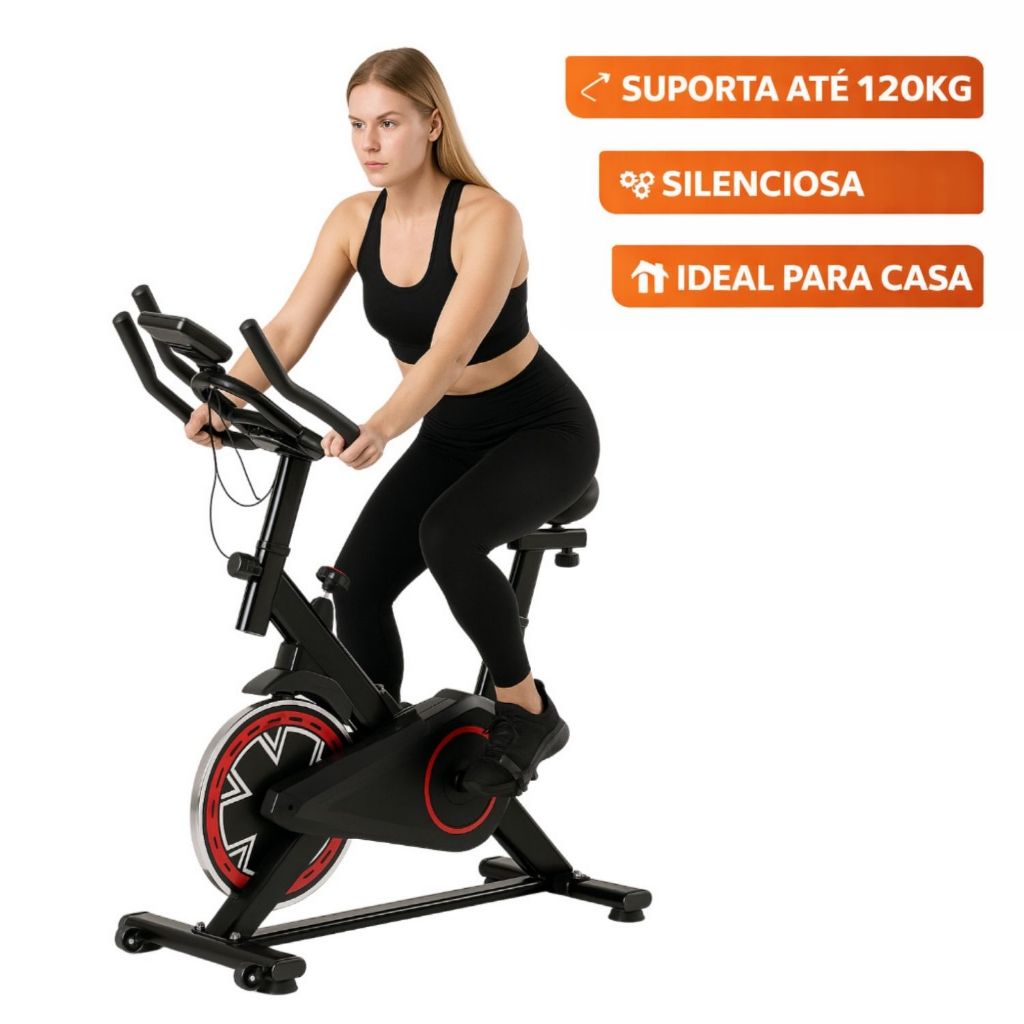 Bike Ergometrica Spinning Bicicleta Ergometrica Profissional 6kg Inercia 120kg Profissional Apartamento Silenciosa