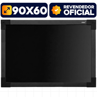 Lousa Preto Quadro Negro Médio 90x60cm Moldura Preta Anotações Aula Recado Stalo em Oferta na Shopee