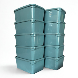 Kit 10 Pote Plástico 1 Litro Retangular | Livre de BPA | Freezer e Micro-ondas em Oferta na Shopee