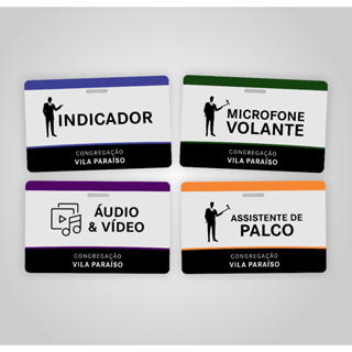 Kit crachás Reuniões JW indicador PVC  Personalizado em Oferta na Shopee