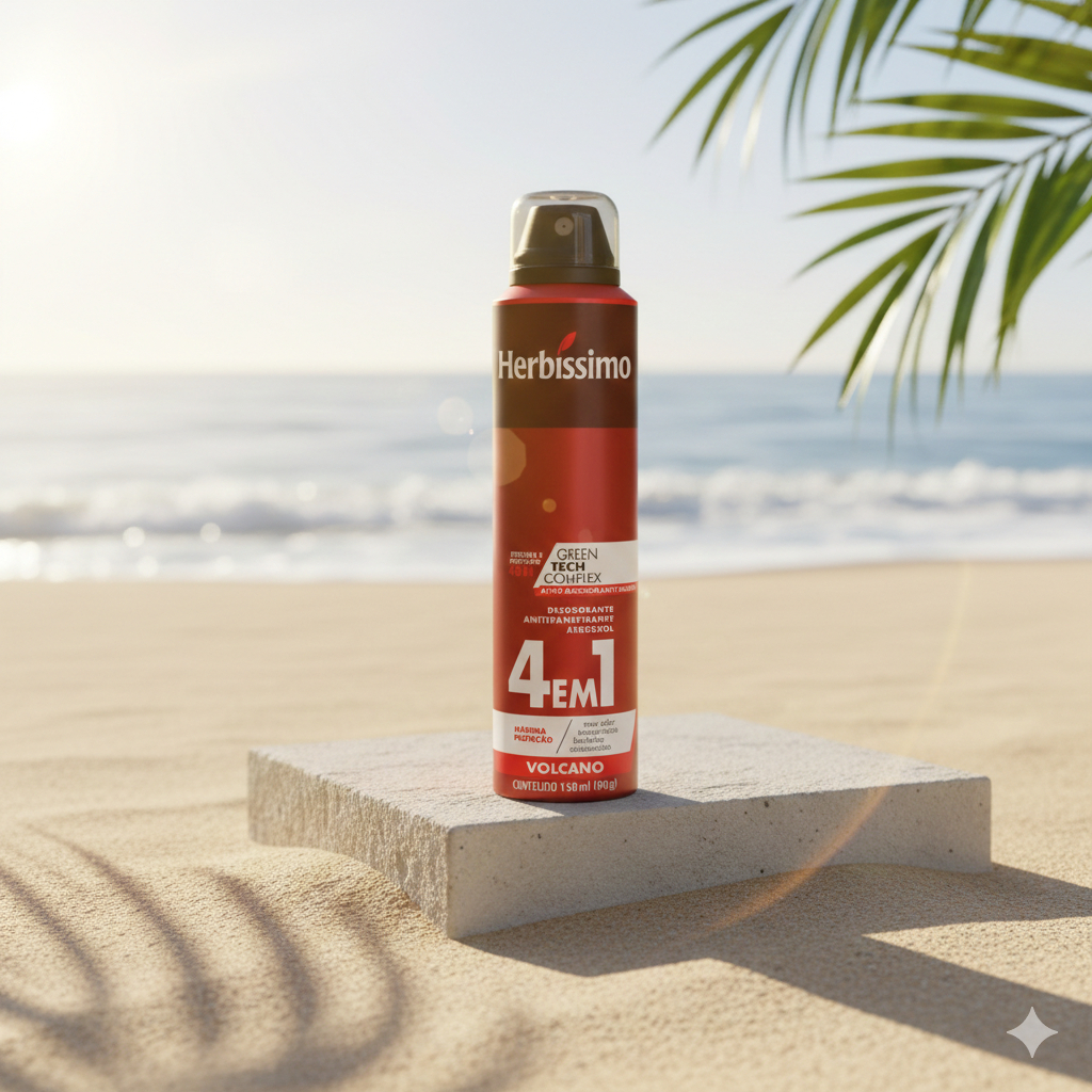 Desodorante Aerosol Antitranspirante Herbíssimo Volcano 150Ml em Oferta na Shopee