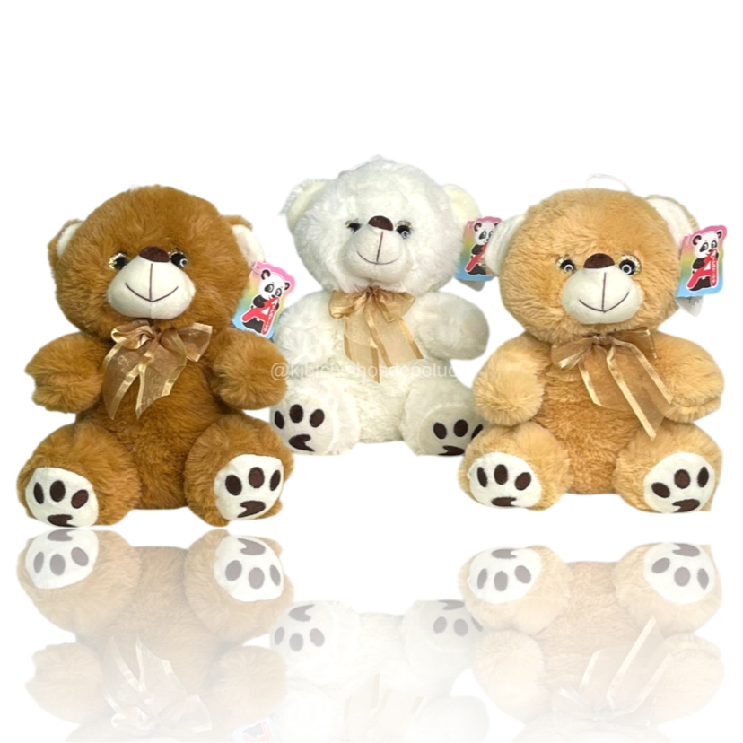 Urso De Pelúcia 21cm Laço Cores Variadas ATBB7493-21 em Oferta na Shopee