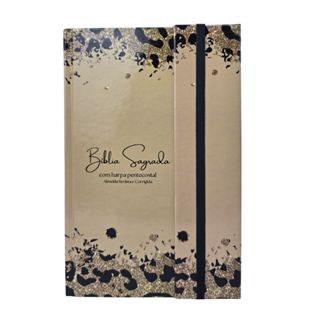 Bíblia Sagrada Letra Grande Com Harpa Palavras De Jesus Em Vermelho Capa Dura Modelo CARTEIRA (GLITTER) em Oferta na Shopee