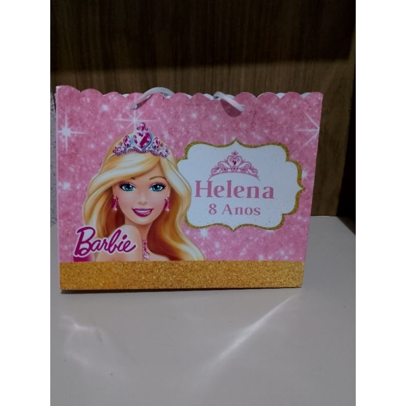Sacola Surpresa personalizada Para lembrancinhas de aniversário - Barbie Princesa -Fazemos todos os Temas -semi montadas
