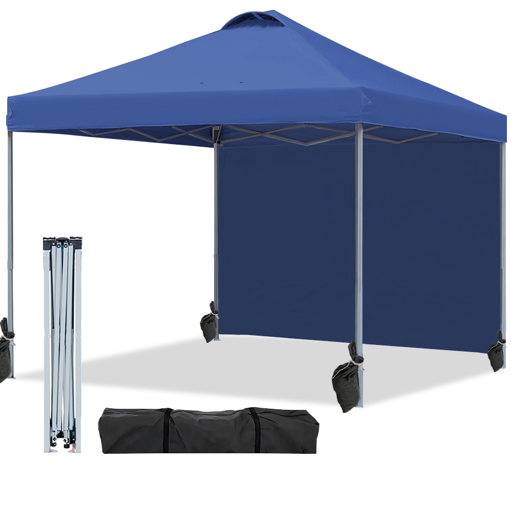 Tenda Gazebo Dobrável 3x3m com Bolsa Transporte e Sacos de Areia para Camping Praia Feira JOYFOX