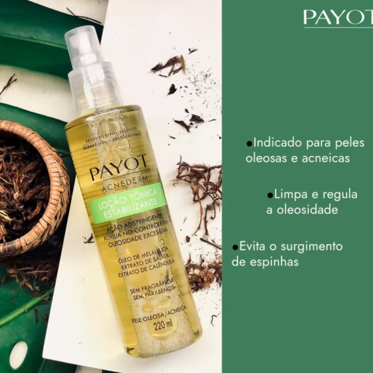 PAYOT - LOCAO TONICA ESTABILIZANTE ACNEDERM 220ML