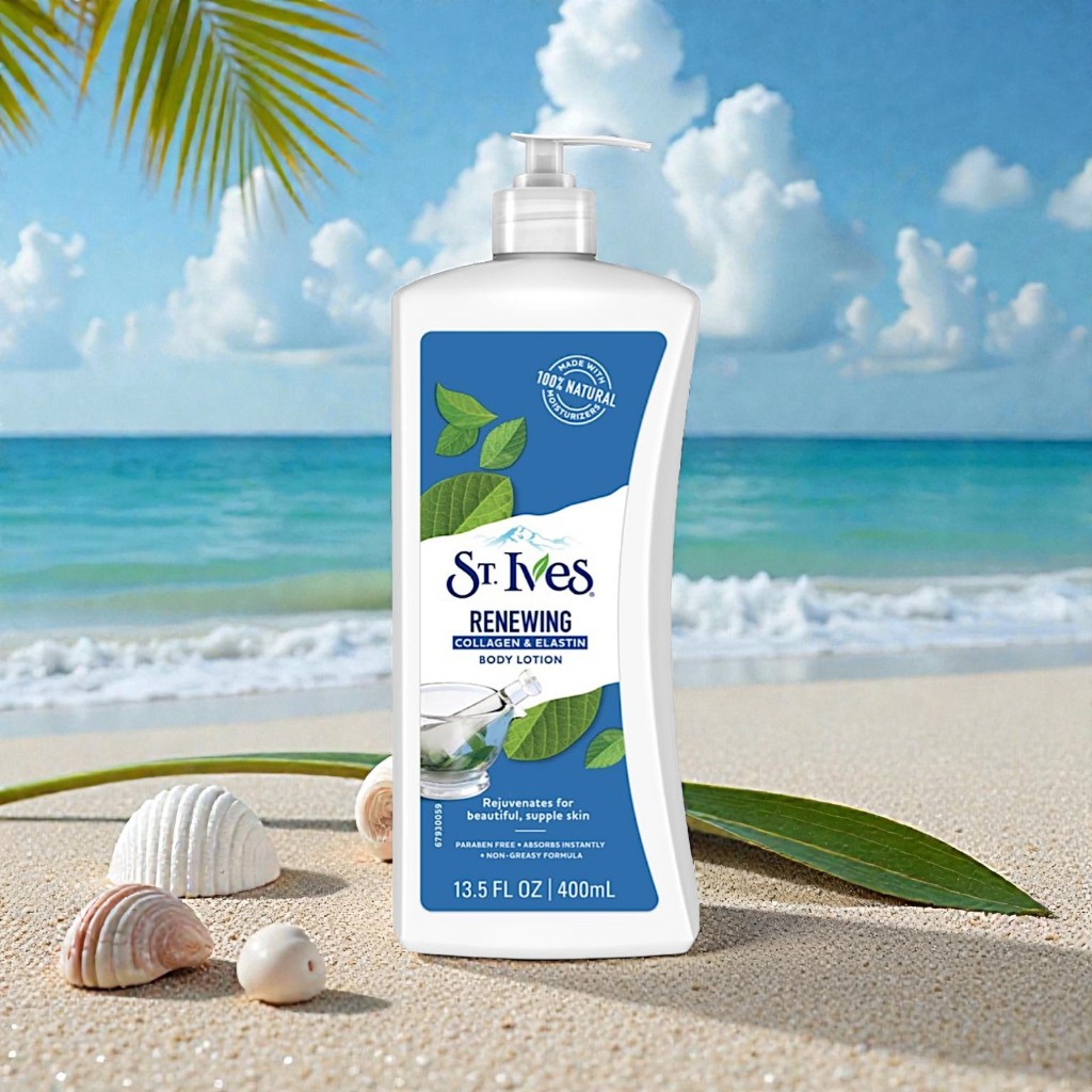 Body Lotion St. Ives Renewing Collagen & Elastin 400ml – Hidratante Corporal, Pele Firme, Suave e Nutritiva