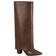 Bota Capa Feminina Cano Longo Salto Alto Bloco Bico Fino Elegante Moda Capry GiGiL