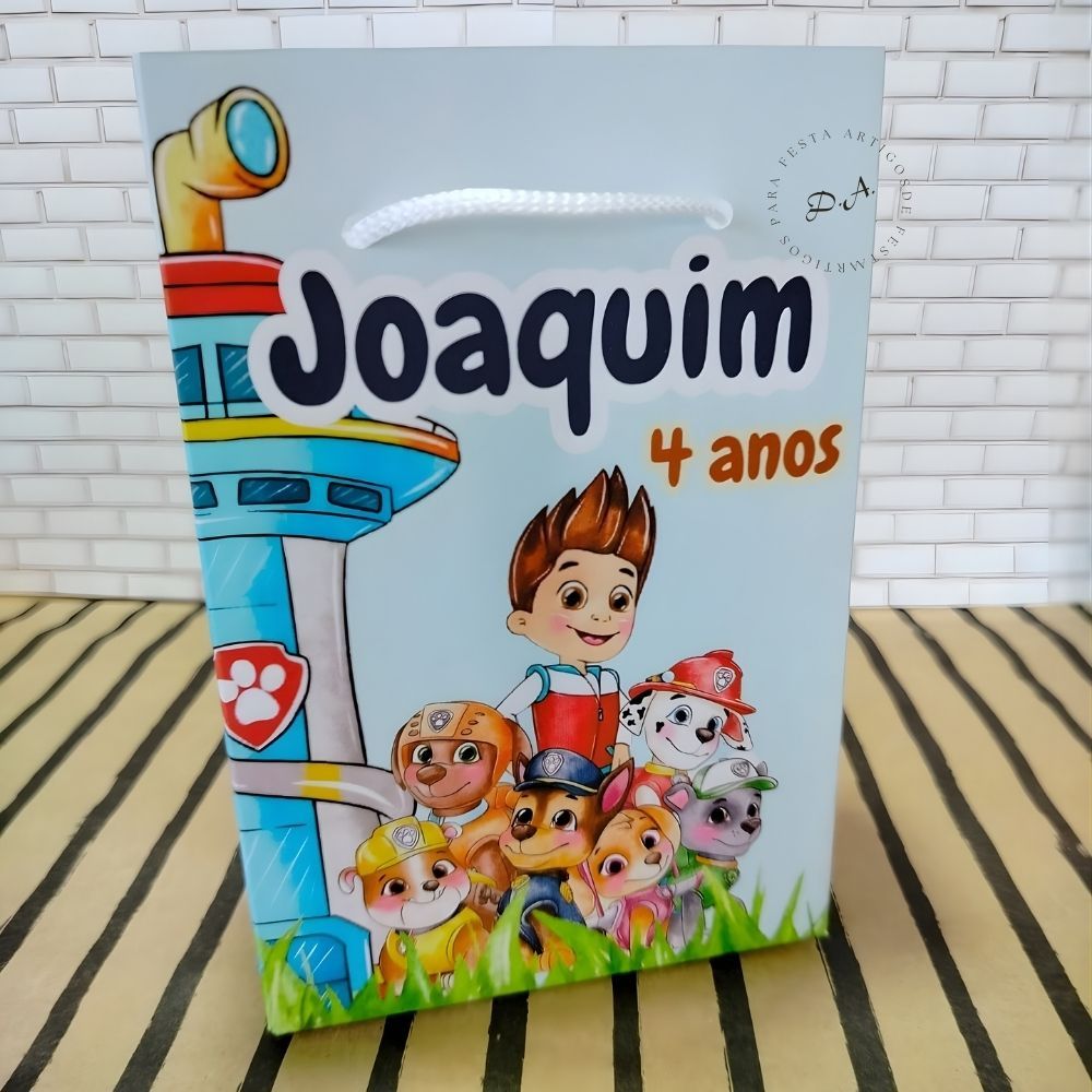 SACOLINHA PATRULHA CANINA AQUARELA PRONTA ENTREGA PEGUE E MONTE TAMANHO 10x15 FESTA INFANTIL LEMBRANCINHA PERSONALIZADA