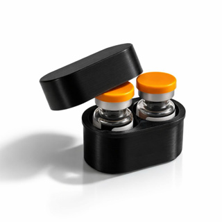 Porta Ampola Duplo + 2 Tampa | Organizador Compacto e Resistente para 2 Unidades - 3ml em Oferta na Shopee