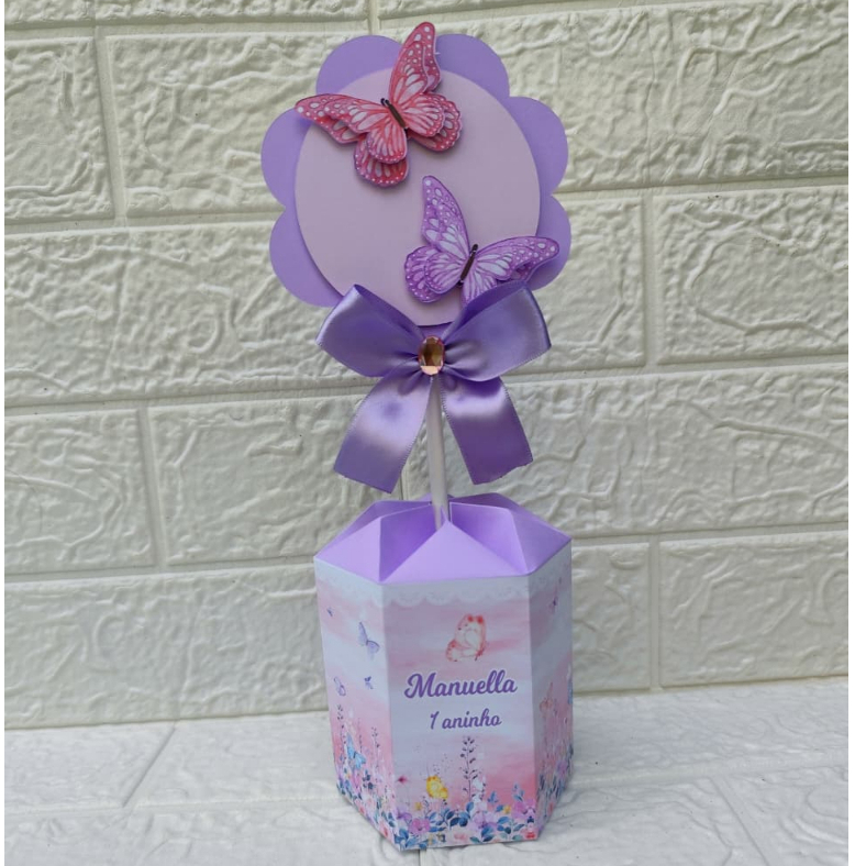 Centro de mesa  Jardim Encantado  (Borboletas) Personalizado /Lembrancinhas /Aniversário