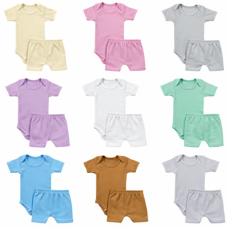 Kit 4 Peças Body Manga Curta verão com Shorts Bebê Menina e Menino Infantil em Oferta na Shopee