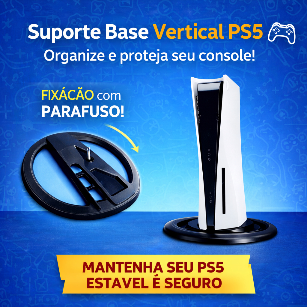 Suporte Vertical PS5 Playstation 5 Slim Fat Digital Pro  Base Vertical  Mesa Dock Estável em Oferta na Shopee
