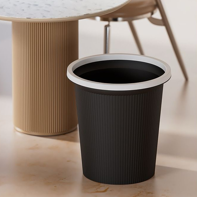 Lixeira com aro de pressão, modelo universal, adequada para cozinha, banheiro, quarto e outros ambientes.