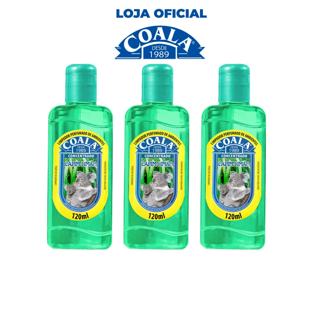 Combo 3 Limpadores Coala capim limão 120ml em Oferta na Shopee