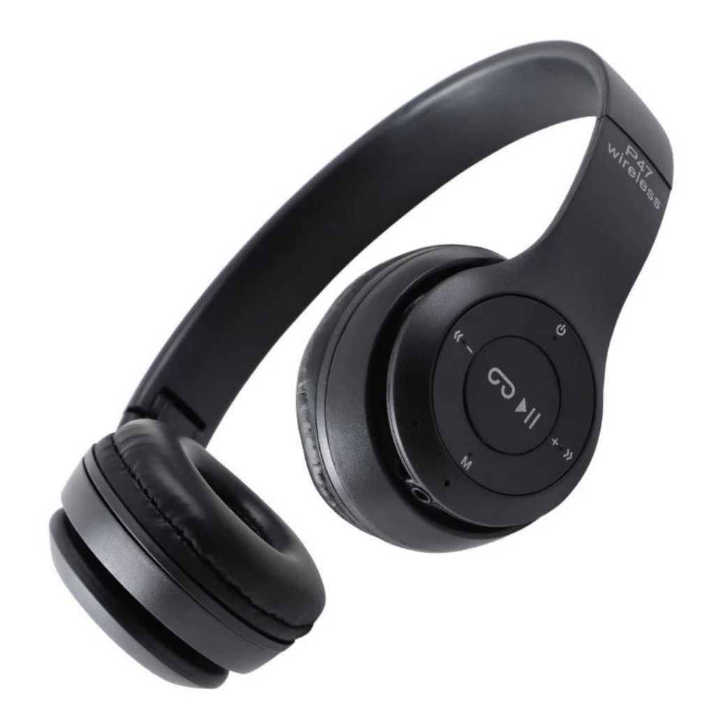 Fone de Ouvido Bluetooth P47 Sem Fio | Headphone Estéreo Dobrável com Microfone