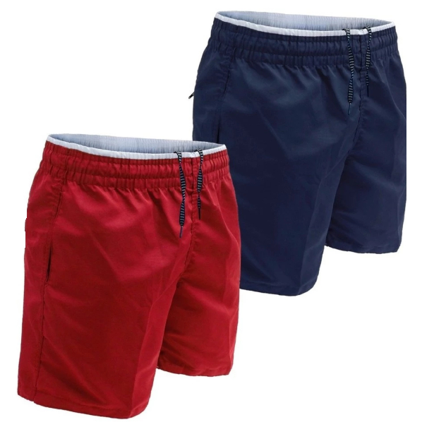 Kit 4 Bermudas Masculinas Tactel Caminhada Academia Piscina Praia Com Bolsos