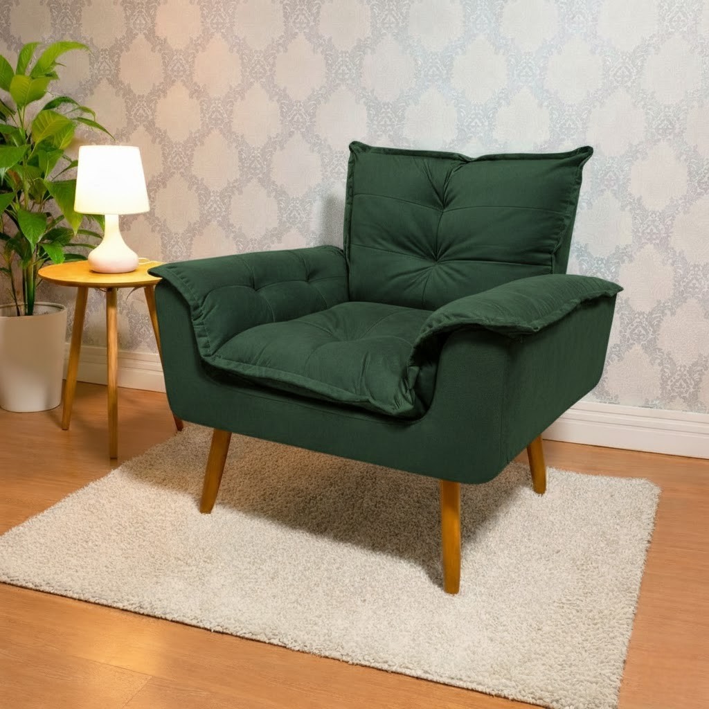 Poltrona Cadeira Opala Decorativa Pés Palito Para vários tipos de ambientes em Oferta na Shopee