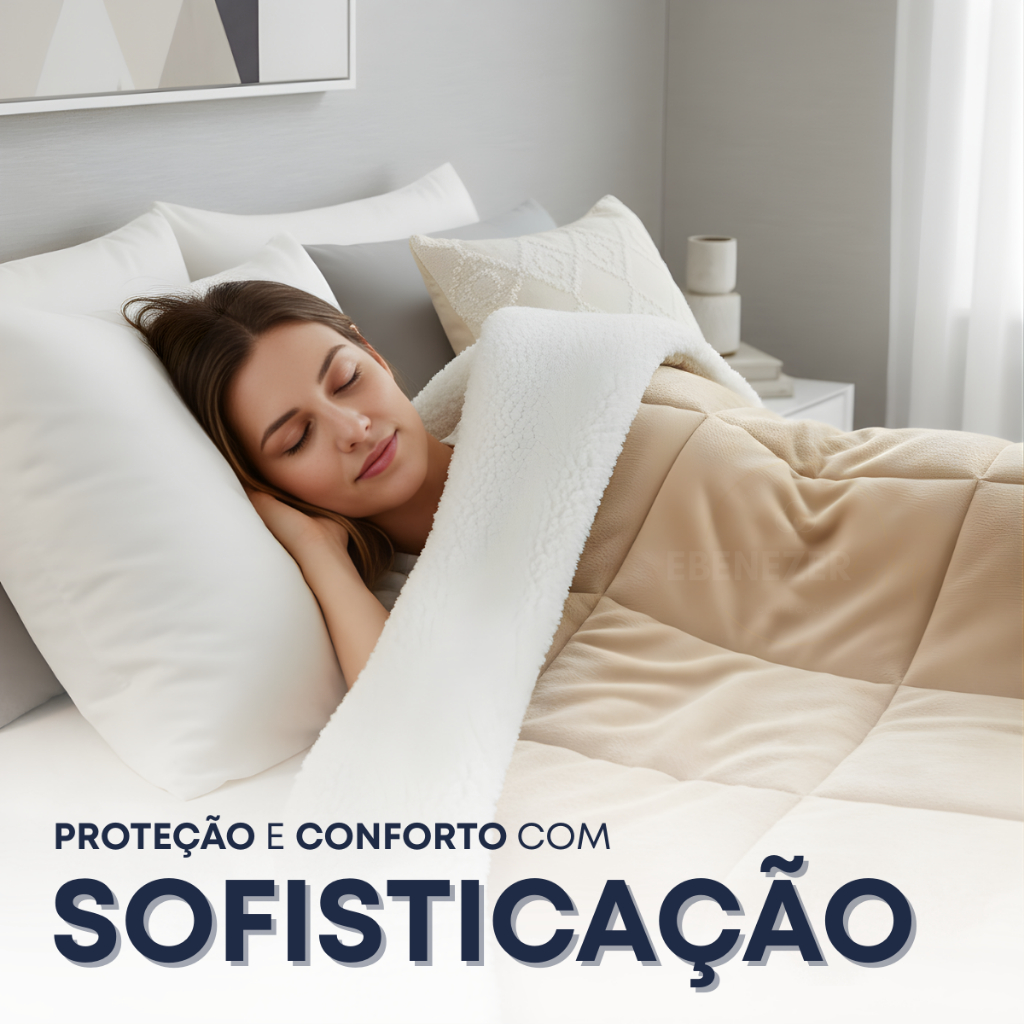 Coberdrom Cobertor Solteiro, Casal, Queen E King Colcha Dupla Face Edredrom Luxo Pele Carneiro Premium — foto 8