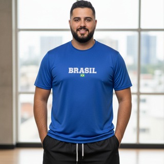Camiseta Masculina Brasil Futebol Dry Fit Casual Esportiva em Oferta na Shopee
