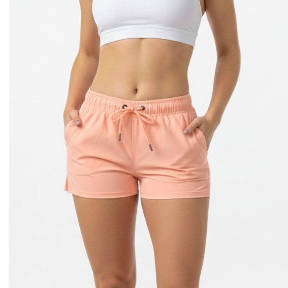 Shorts Feminino Com Bolso Tactel Com Elastano Praia e Academia Confort Verão em Oferta na Shopee