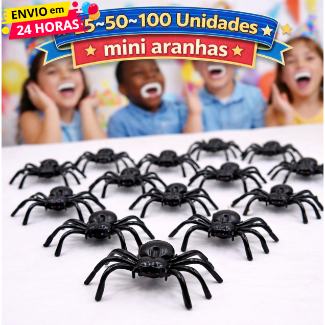 Kit 25~50~100 Mini Aranha Mini Brinquedo Lembrancinha Festa Aniversário Prenda Junina
