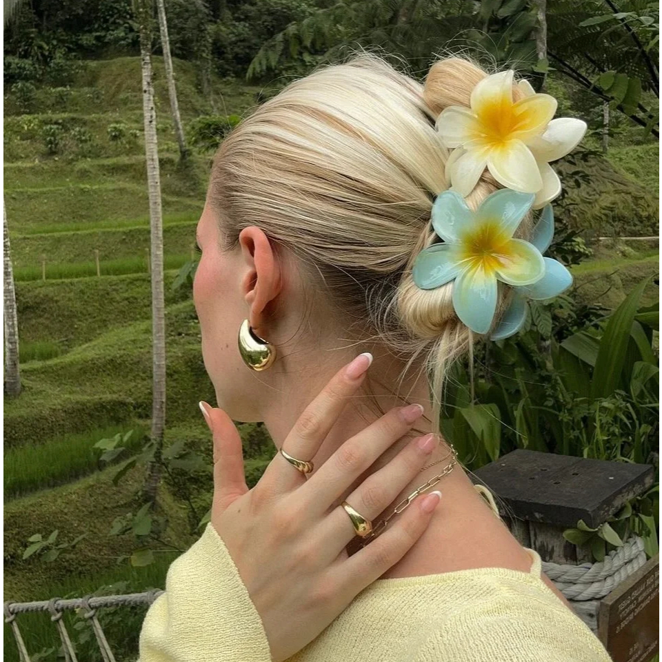 Presilha Flor Grande Estilo Havaiano – Acessório para Cabelo de Praia e Verão – Koasis em Oferta na Shopee