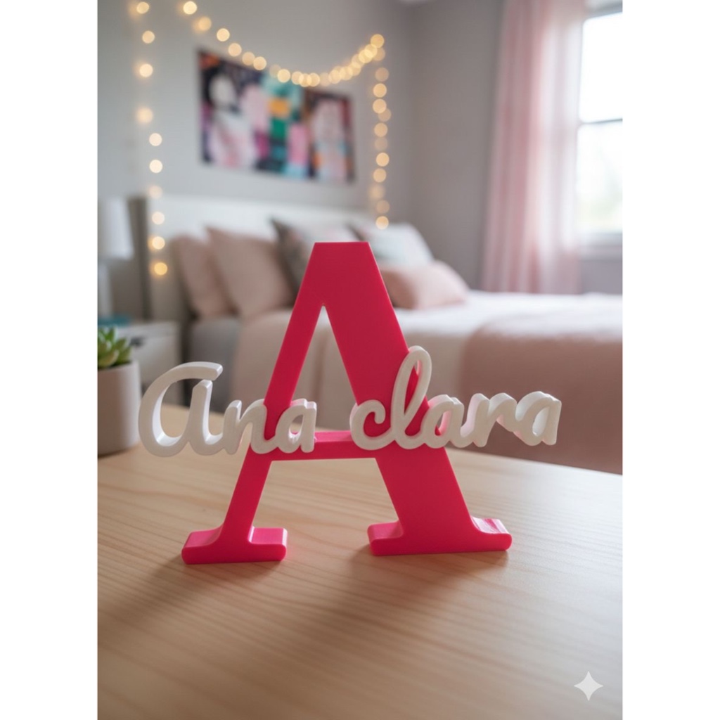 Letreiro Personalizado Nome Sobreposto 3D | Decoração de Mesa ou Parede | Placa com Nome Personalizado quarto,festa…