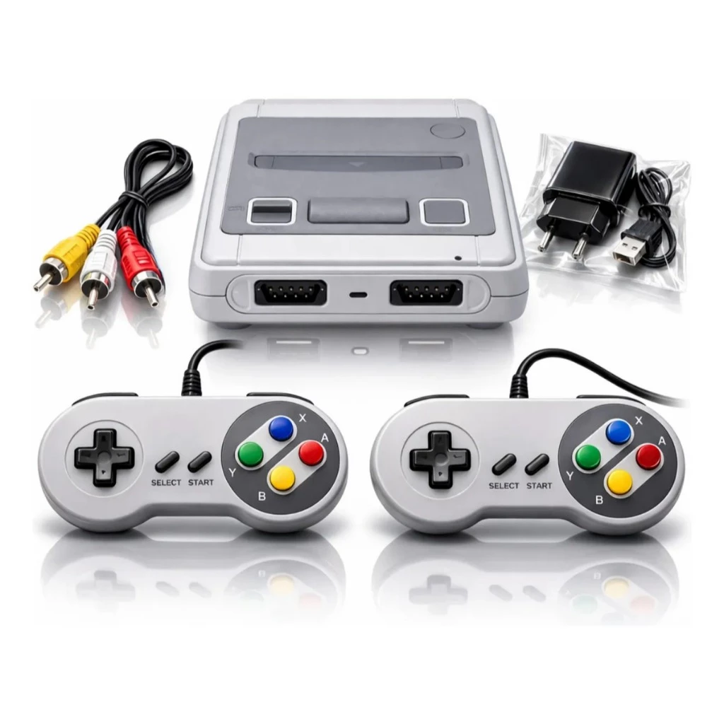 Video Game Classic Super Nintendo Mini SNES 620 Jogos Retro 8 Bits Com 2 Controles Original Envio Imediato
