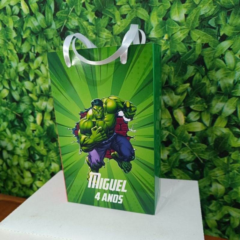 Sacolinha Surpresa Hulk Personalizada Lembrancinha Festa Infantil Aniversário