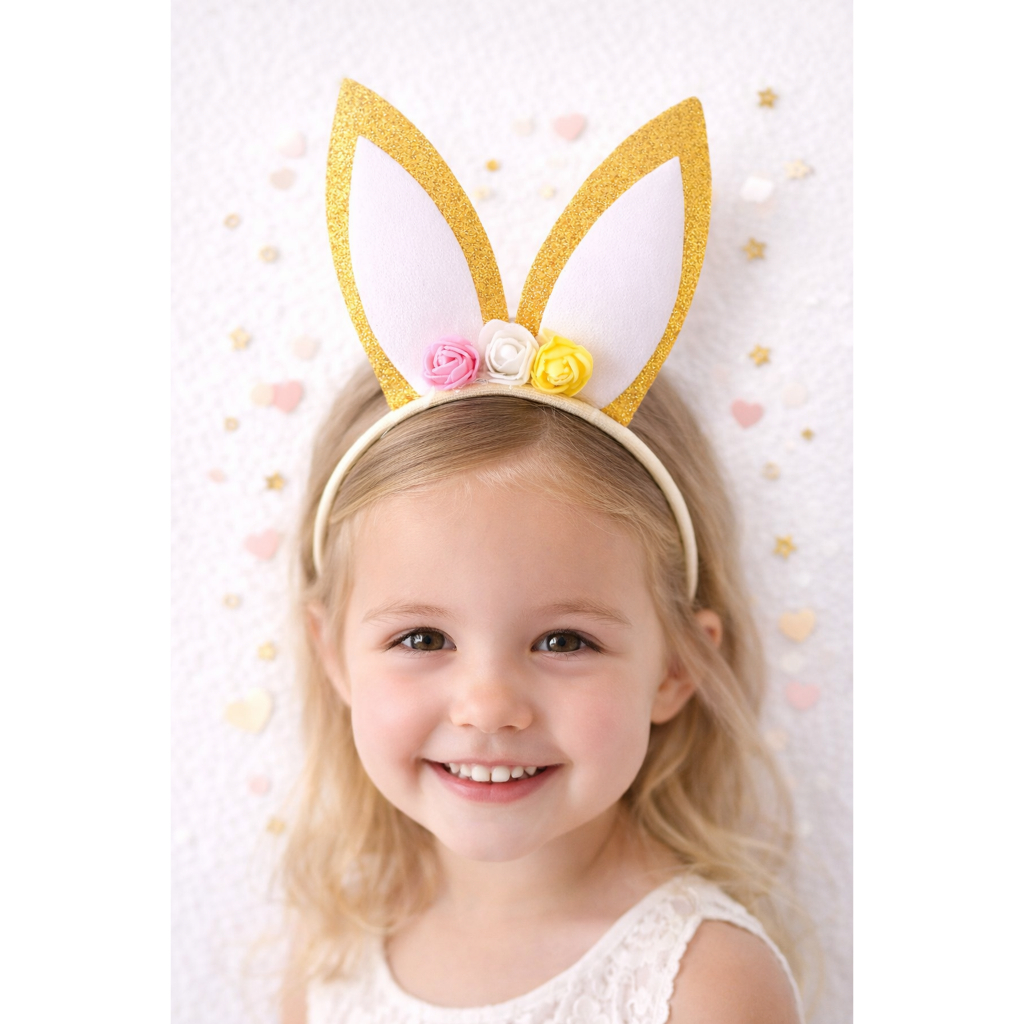 Tiara De Cabeça Coelhinha Da Pascoa De E.V.A Personalizadas