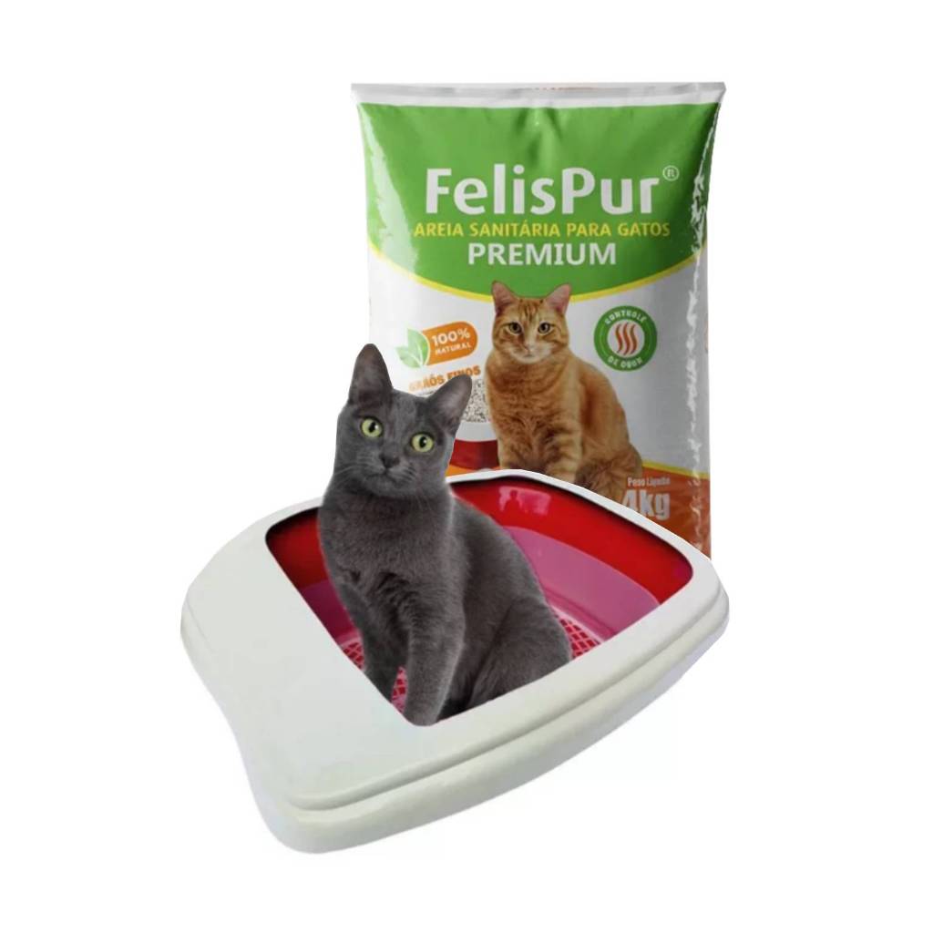 Kit Furba Caixa de Areia 4 Peças + Areia Higiênica para Gatos em Oferta na Shopee