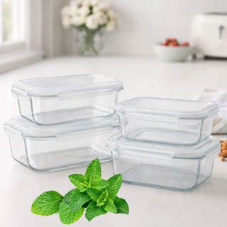 Kit Conjunto Potes Vidro Marmita Hermético 370ml Fitiness em Oferta na Shopee