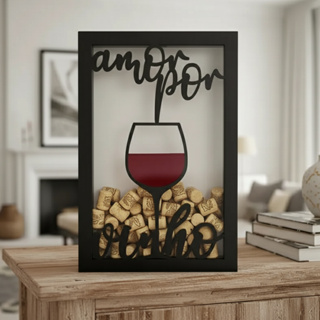 Quadro Porta Rolhas Decoração de Parede Apaixonados por Vinho Diversos Modelos em Oferta na Shopee