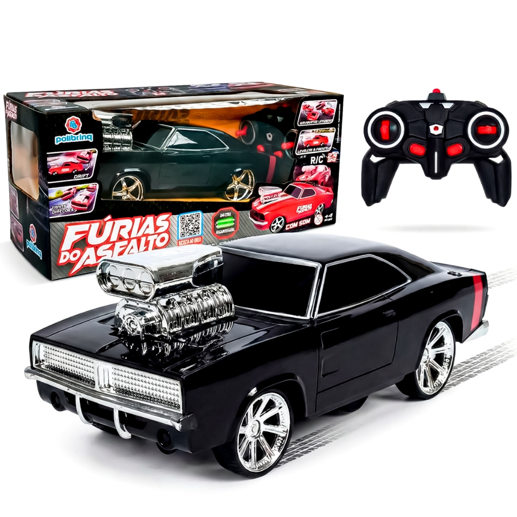 Carrinho Controle Remoto Furias Do Asfalto Drift Som Recarregavel Infantil Menino Polibrinq em Oferta na Shopee