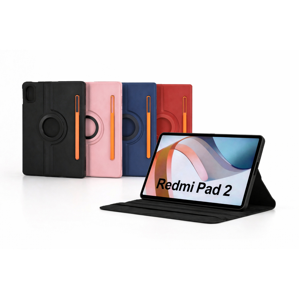 Capa Giratória 360° para Tablet Redmi Pad 2 de 11" - Couro Sintético - Com suporte para Caneta