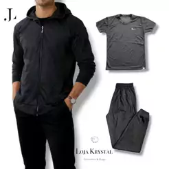 Kit 3 Peças Masculino 2025 | Jaqueta + Calça + Camiseta | Promoção Imperdível! - Oferta Imperdível - Alta Qualidade